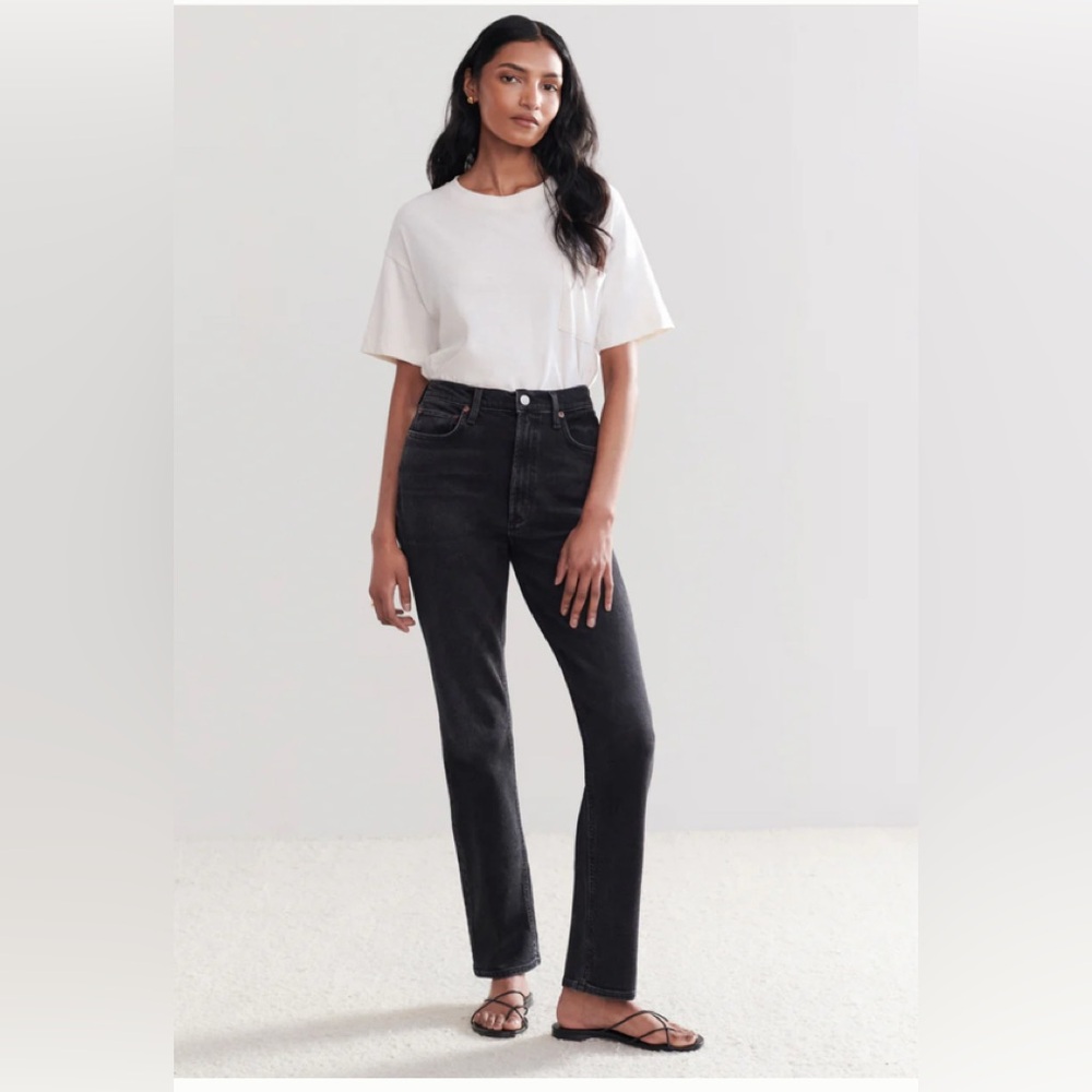 NWT AGOLDE high rise stovepipe jean in hush!  26